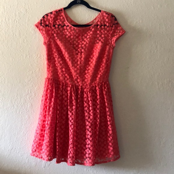 Anthropologie Dresses & Skirts - Anthropologie Pink Floral Lace Dress